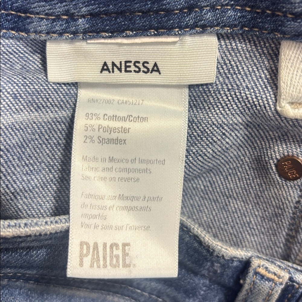 PAIGE Dark Blue Wide Leg Jeans - Picture 7 of 7